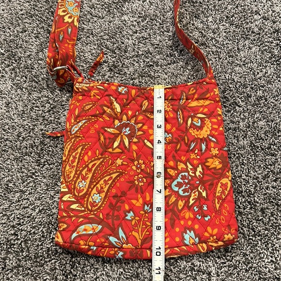 Orange Red Bright Blue Quilted Crossbody Bag - Picture 7 of 16